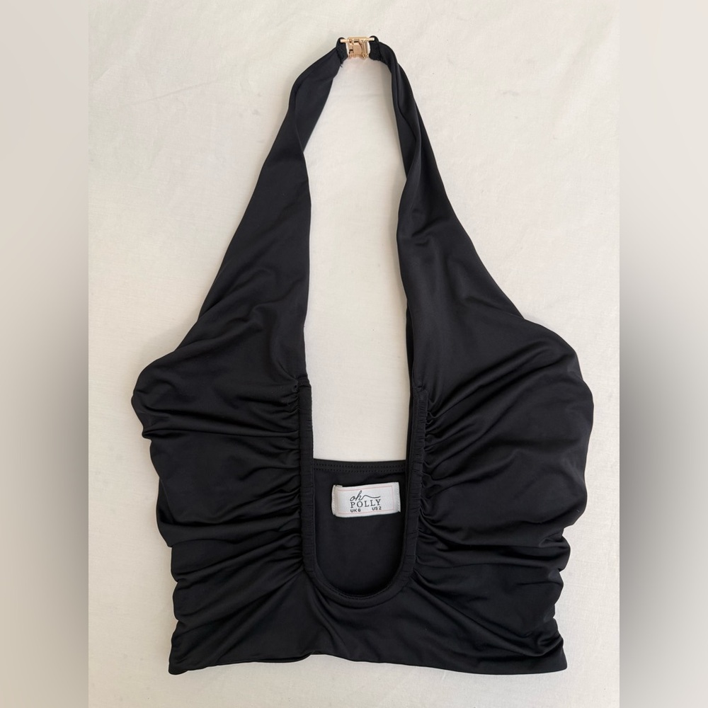 Oh Polly Black Halter Bikini Top